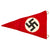 Original German WWII Set of Three Vehicle Pennant Flags - Two NSDAP and One HJ Youth Organization Original Items