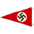Original German WWII Set of Three Vehicle Pennant Flags - Two NSDAP and One HJ Youth Organization Original Items