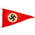 Original German WWII Set of Three Vehicle Pennant Flags - Two NSDAP and One HJ Youth Organization Original Items