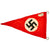 Original German WWII Set of Three Vehicle Pennant Flags - Two NSDAP and One HJ Youth Organization Original Items
