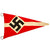 Original German WWII Set of Three Vehicle Pennant Flags - Two NSDAP and One HJ Youth Organization Original Items