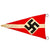 Original German WWII Set of Three Vehicle Pennant Flags - Two NSDAP and One HJ Youth Organization Original Items
