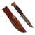 Original U.S. WWII USN Mark 1 RH Pal 35 Fighting Knife with Wood Pommel and Leather Scabbard Original Items