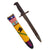 Original U.S. WWII M1 Garand 10 inch Cut Down Bayonet by Union Fork & Hoe with Custom 1st Cavalry Division Beaded  M7 Scabbard Original Items