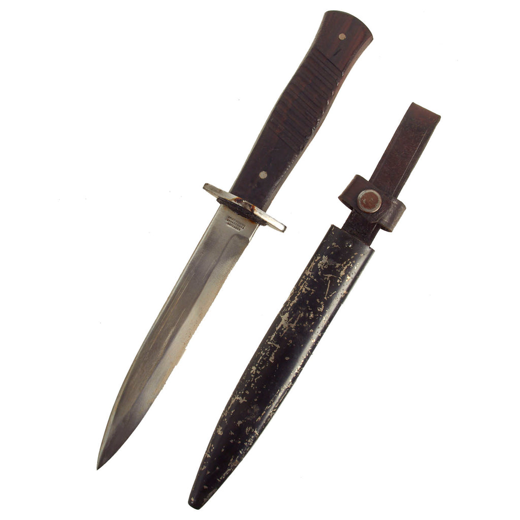 Original Imperial German WWI Trench Fighting Knife by Gottlieb Hammesfahr & Co. with Scabbard Original Items