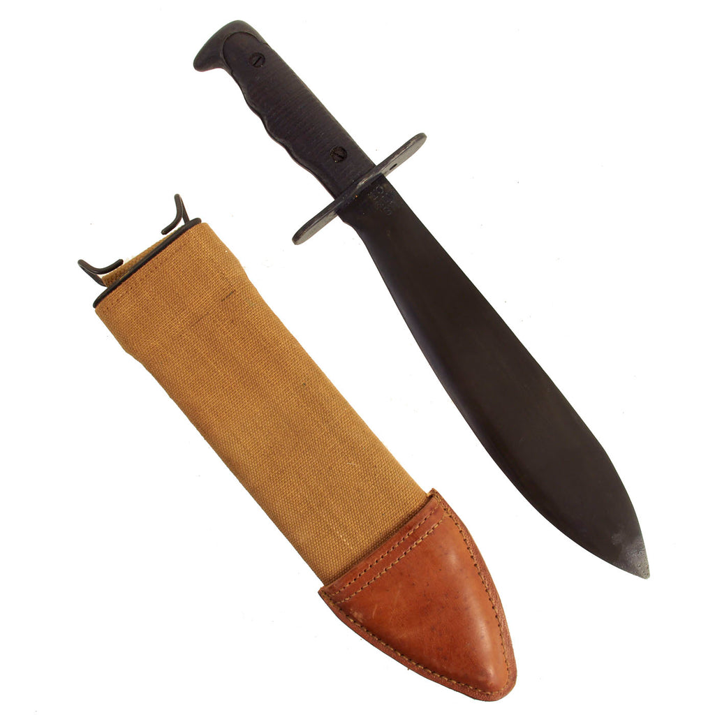 Original U.S. WWI Model 1917 Bolo Knife with Scabbard by American Cutlery Co - dated 1918 - Unissued Original Items