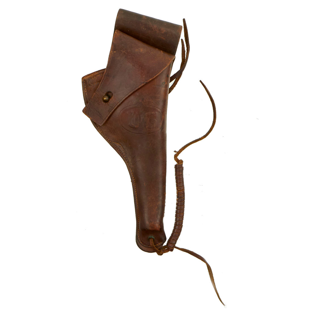 Original U.S. WWII Leather Holster for M1917 .45 Revolver by Milwaukee Saddlery Co - Dated 1944 Original Items