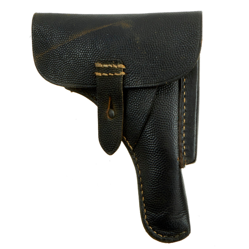 Original German WWII FN Model 1922 Black Pebble Grain Drop Holster Original Items