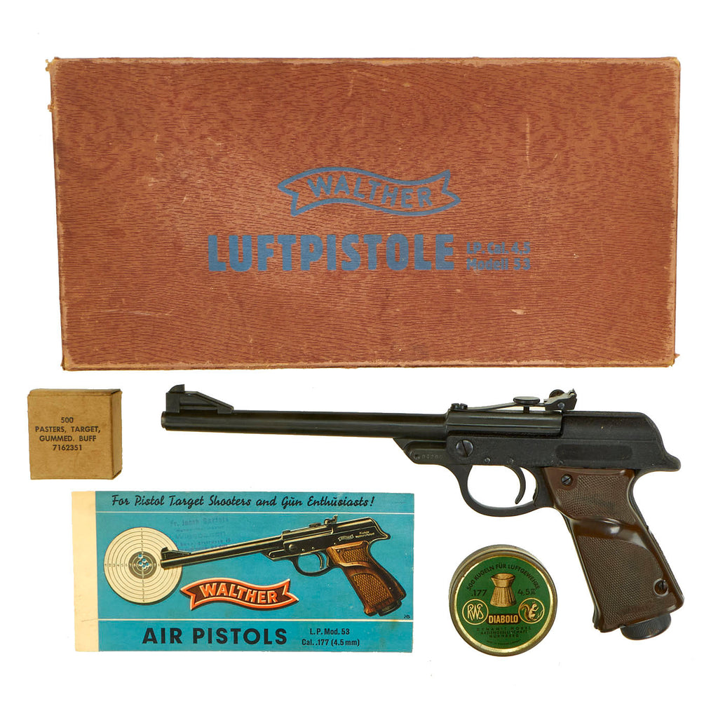 Original Walther Luftpistole Modell 35 Air Target Pistol in Box - as seen in Sean Connery Era James Bond Promotional Posters Original Items