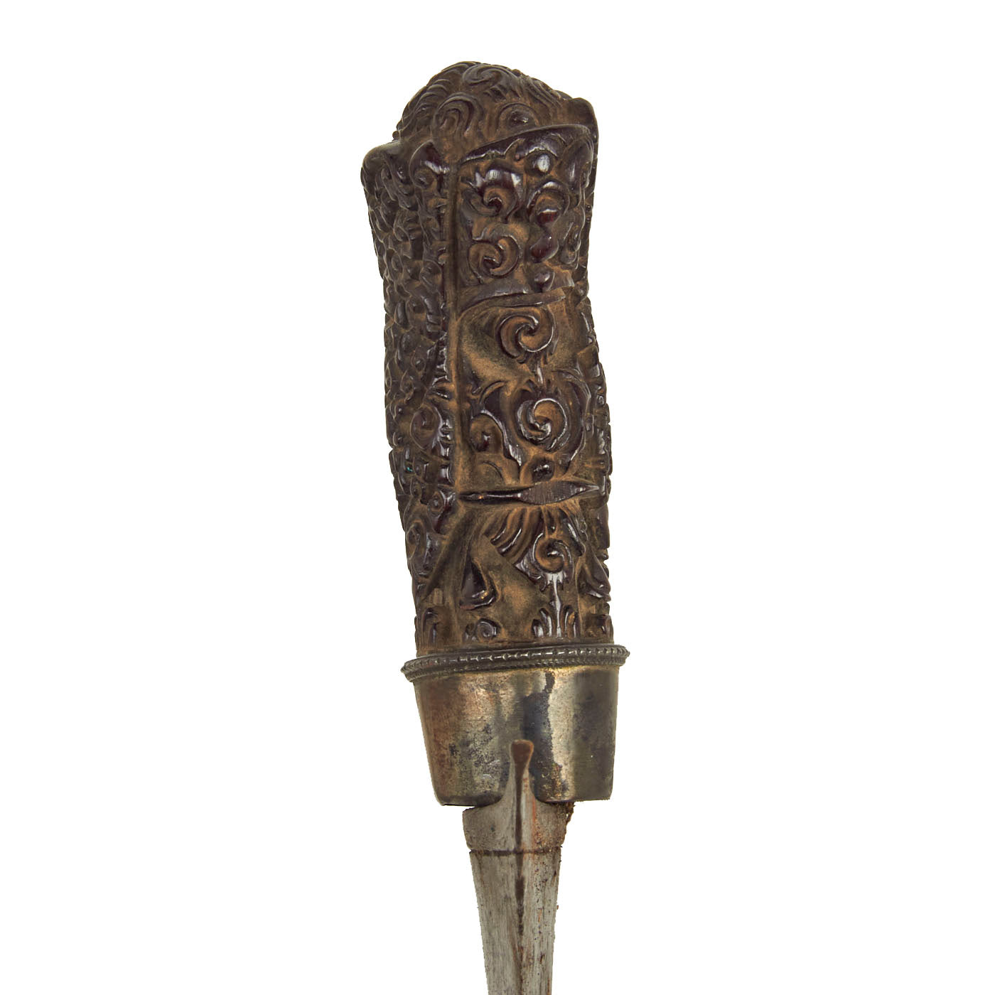 Original Dutch East Indies Kris Dagger with Carved Handle in
