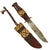 Original U.S. WWII Era Small Bowie Knife by Kinfolks with Custom Leather Handle and Leatherbound Wood Scabbard Original Items