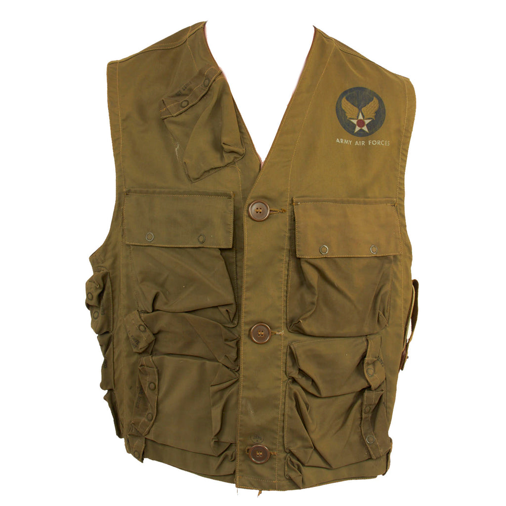Original U.S. WWII USAAF Pilot Type C-1 Emergency Sustenance Vest - Unissued Original Items