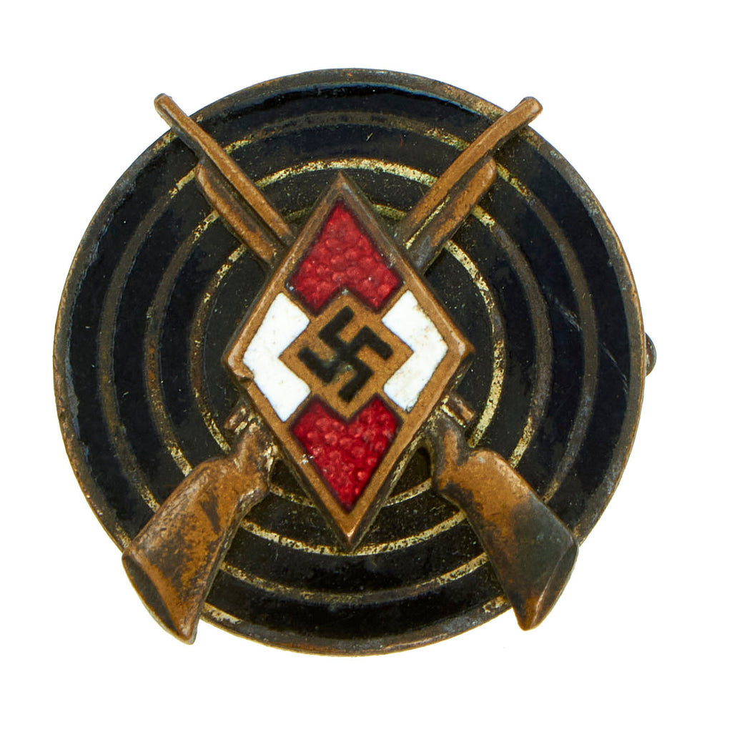Original German WWII HJ Youth Sharpshooter Marksmanship Proficiency Badge - RZM M1/63 (Steinhauer & Lück) Original Items