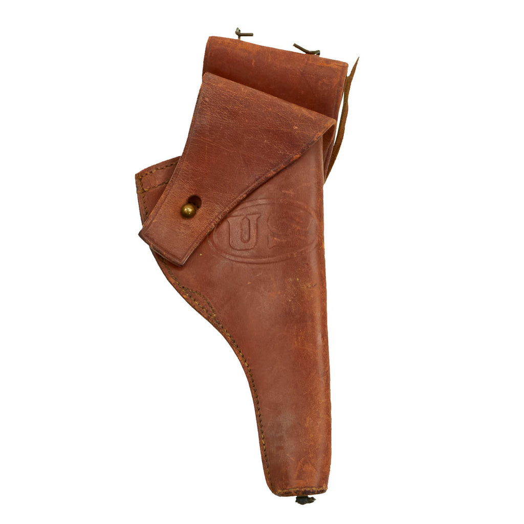 Original U.S. WWII Leather Holster for M1917 .45 Revolver by Textan- Dated 1942 Original Items