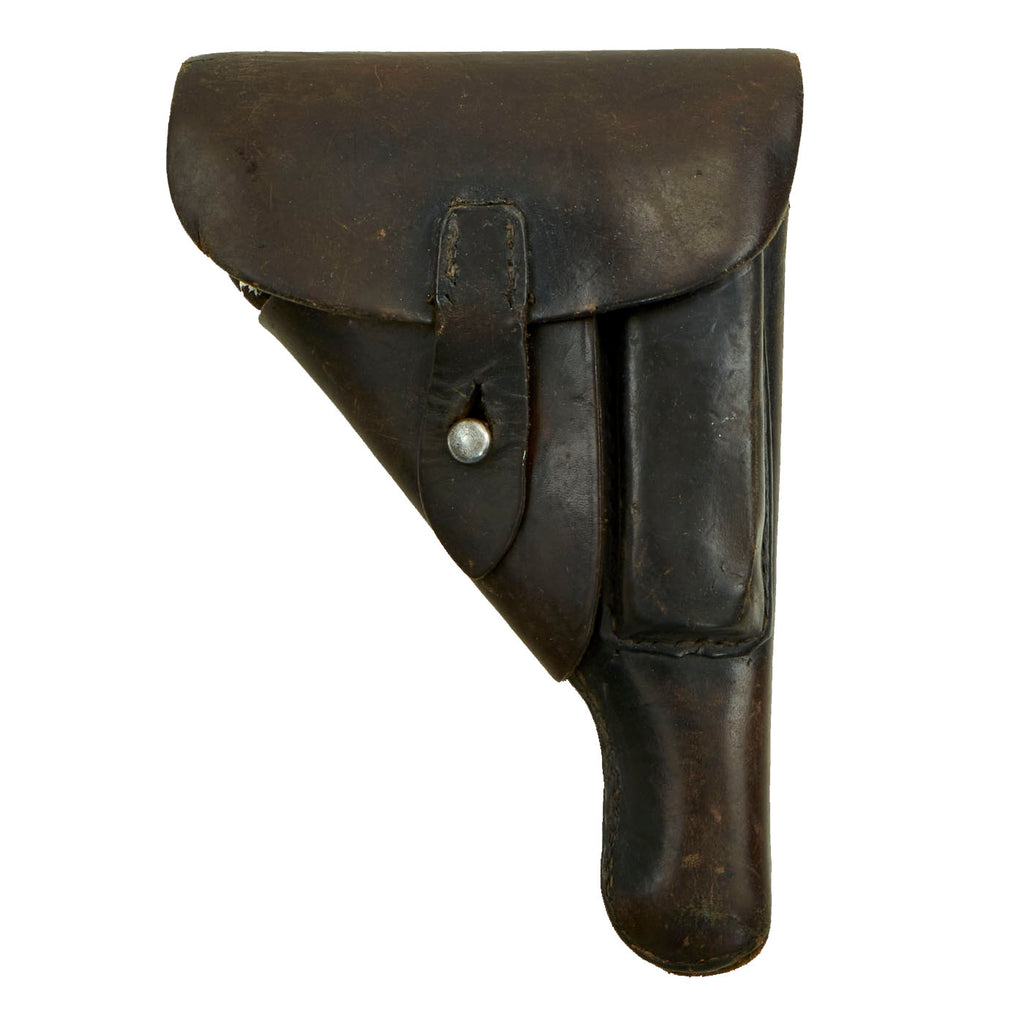 Original German WWII High-Front Leather Holster for Walther PP- Dated 1943 Original Items