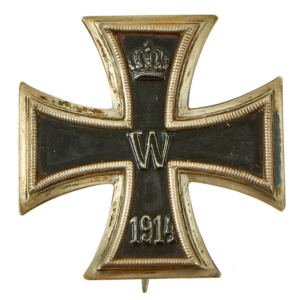 Original Imperial German WWI Prussian Iron Cross First Class 1914 with Pinback marked 800 - EKI Original Items