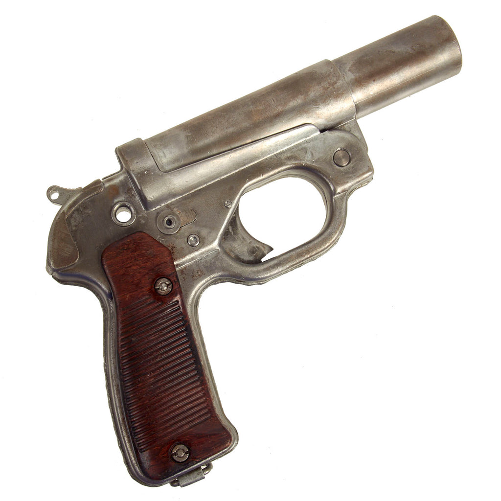 Original German WWII Leuchtpistole 42 Signal Flare Pistol by HASAG with Zinc Finish - Serial 110798 Original Items