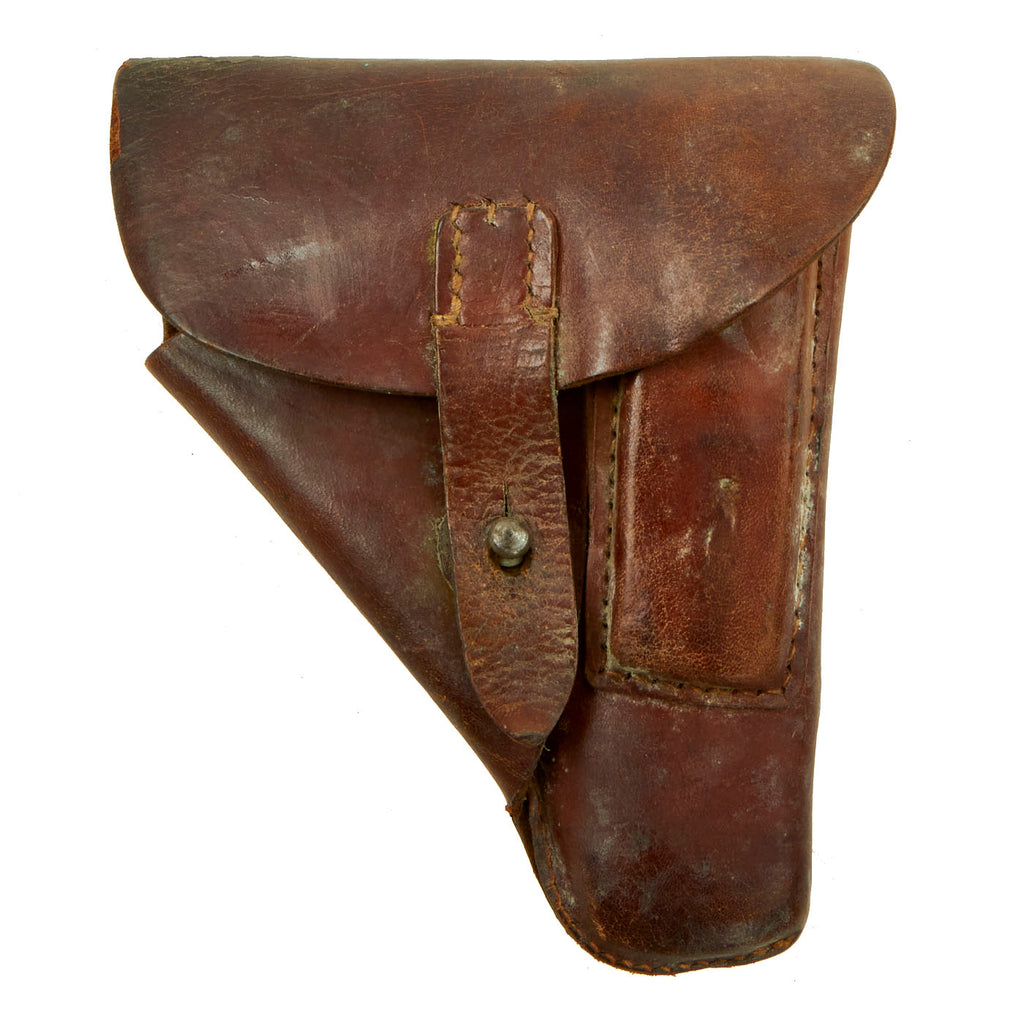 Original German WWII Walther PP Pistol Brown Leather Breakaway Holster Original Items