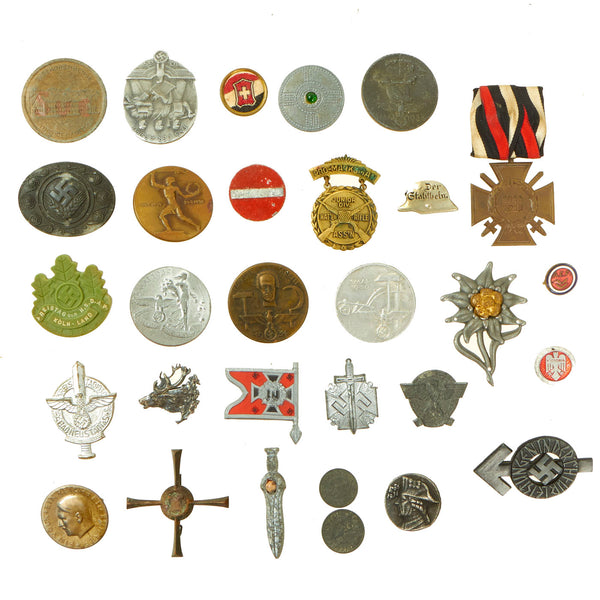 Original German WWI & WWII Medal and Tinnie Pins and Collectible Pins ...