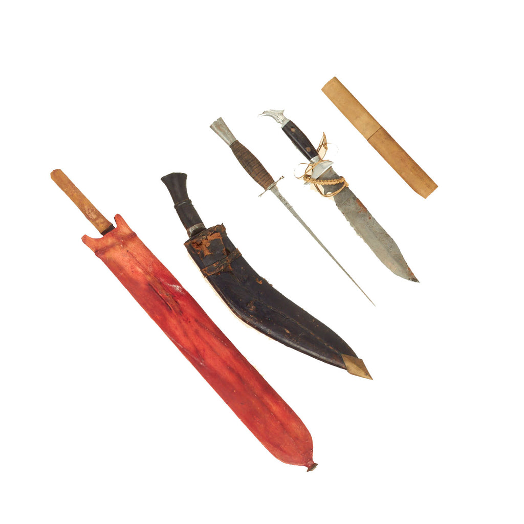 Original 19th and 20th Century Combat Knife Collection From Various Countries - 5 Items Original Items