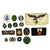 Original German WWII Cloth Armband, Patch and Badge Insignia Lot - 16 Items Original Items