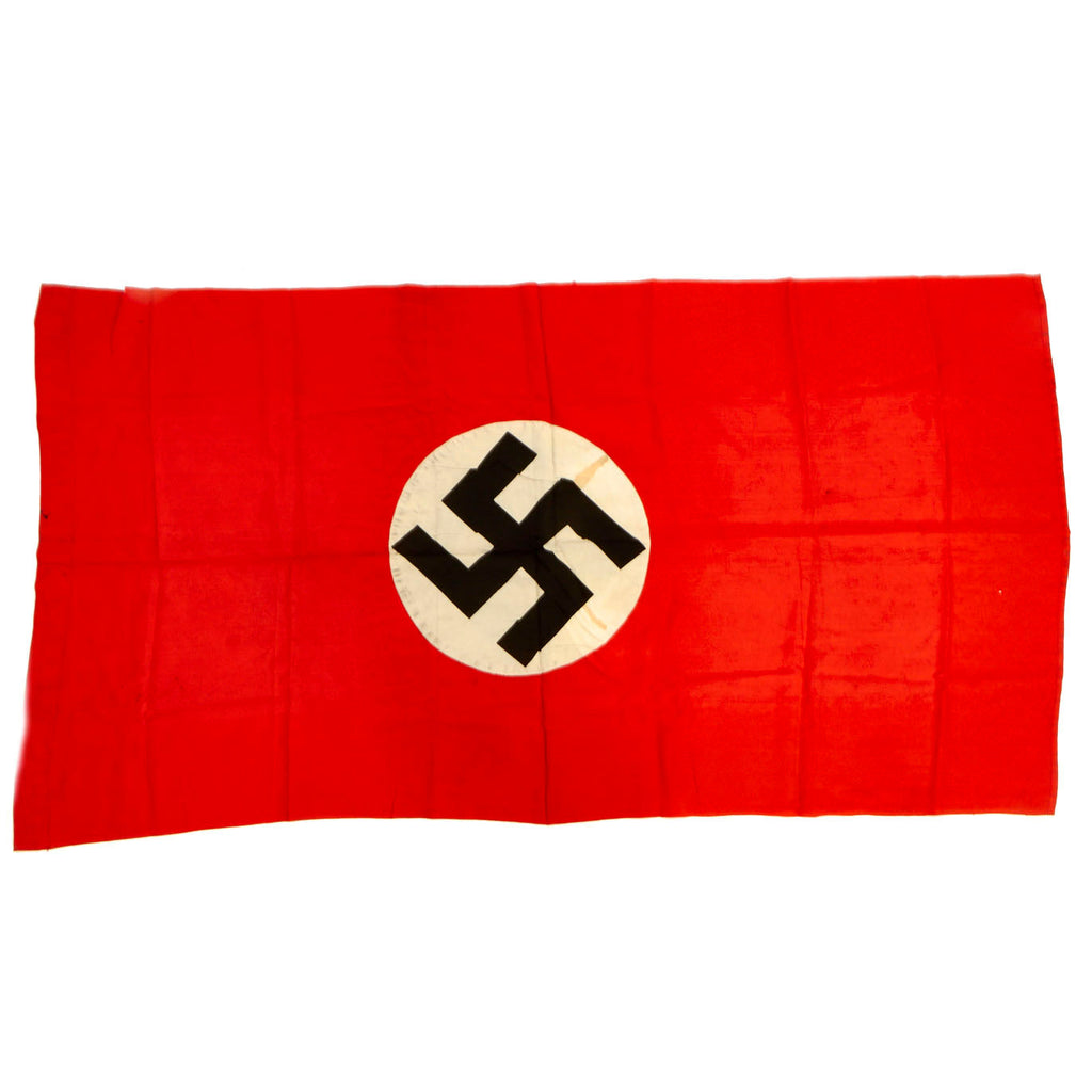 Original German WWII NSDAP Small National Political Banner Flag - 30" x 54" Original Items