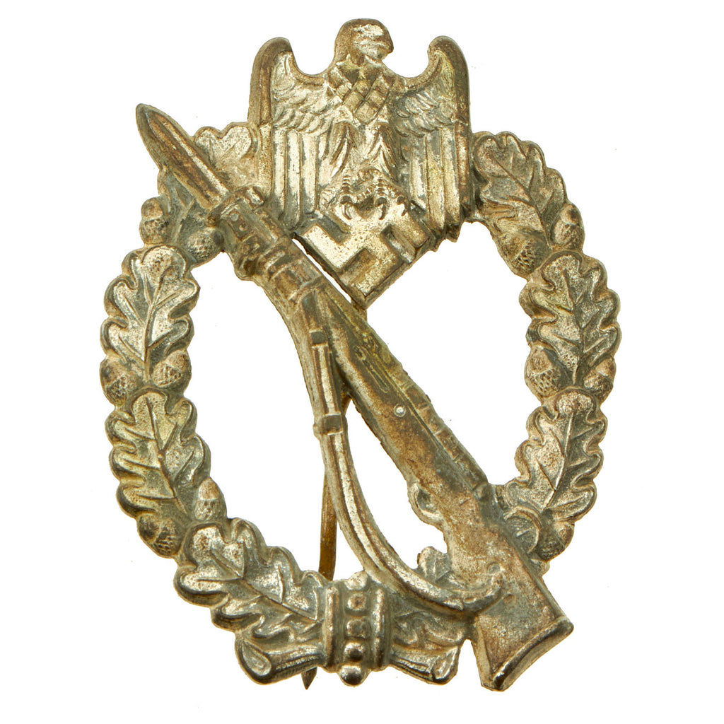 Original German WWII Silver Grade Infantry Assault Badge by Walter & Henlein of Gablonz Original Items