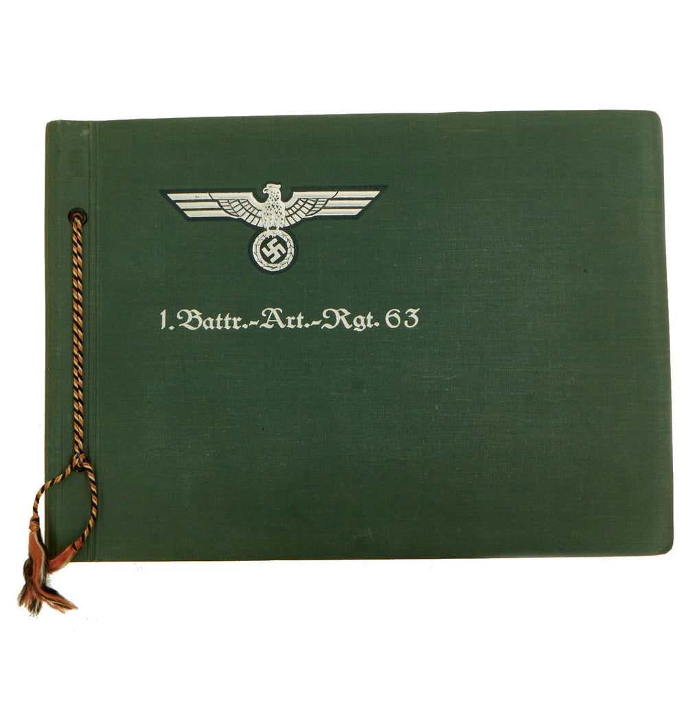Original German WWII Named Heer Army 1st Battery Company 63rd Artillery Regiment Photo Album - 82 Personal Photos Original Items