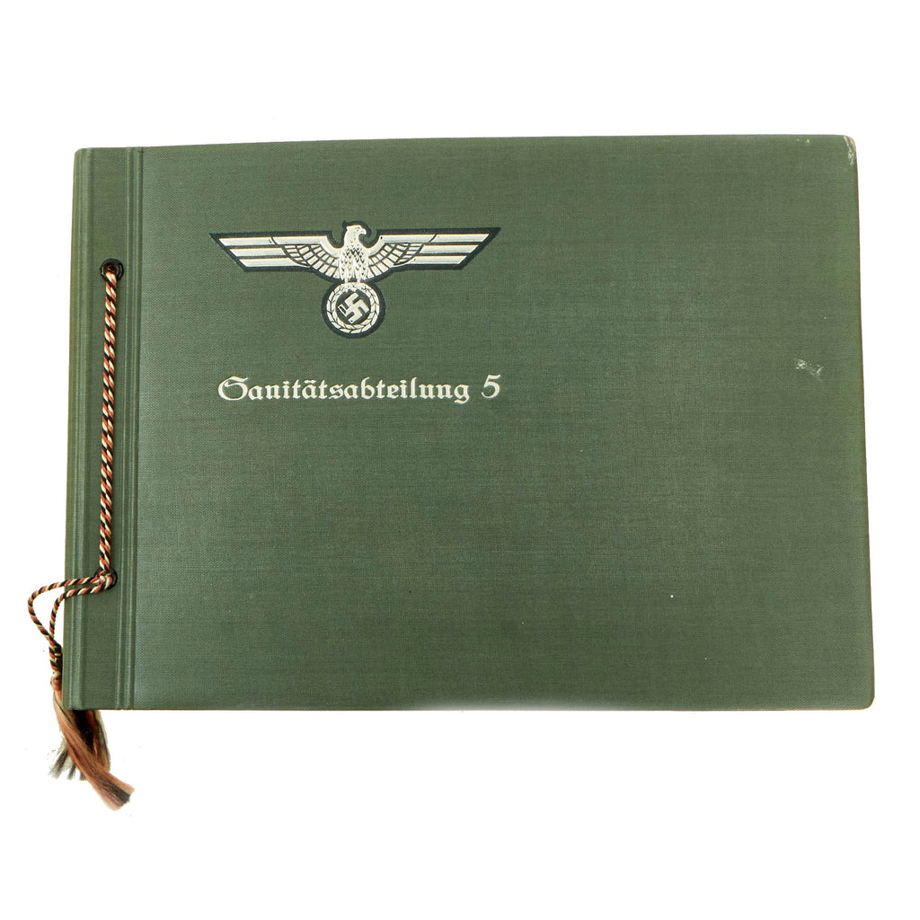 Original German WWII Heer Army Sanitätsabteilung Medical Battalion 5 Photo Album - 107 Personal Photos Original Items