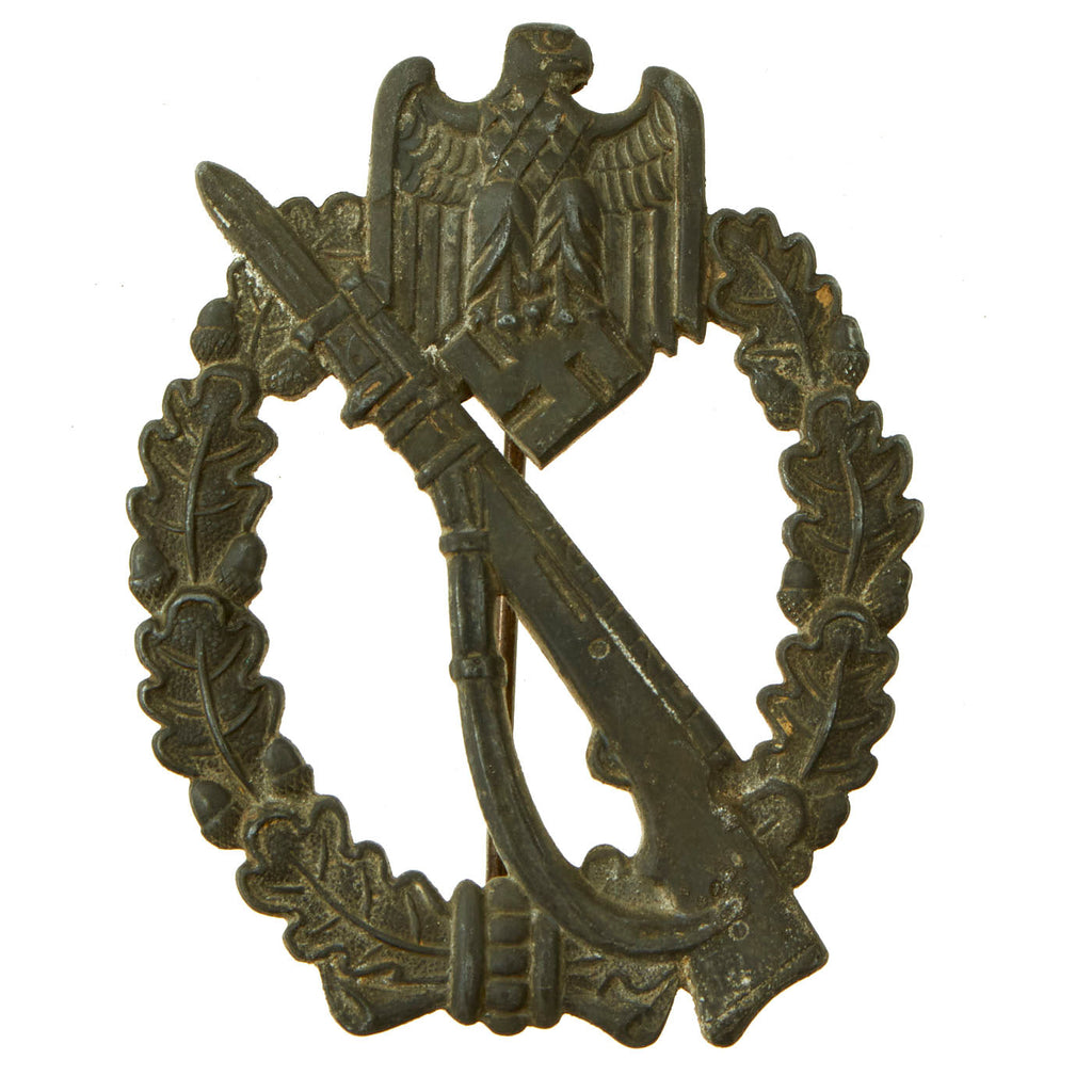 Original German WWII Infantry Assault Badge Silver Grade by Fritz Zimmermann Original Items