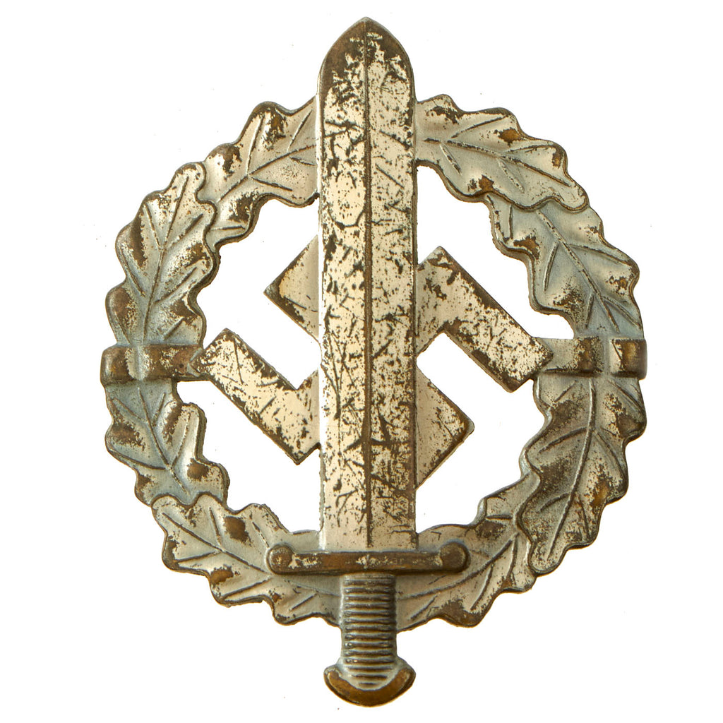 Original German WWII SA Sports Badge in Silver Grade by Werner Redo of Saarlautern Original Items