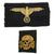 Original German WWII SS Afrika Korps BeVO Embroidered Insignia Set: M43 Cap Eagle & Totenkopf "Death's Head" Original Items