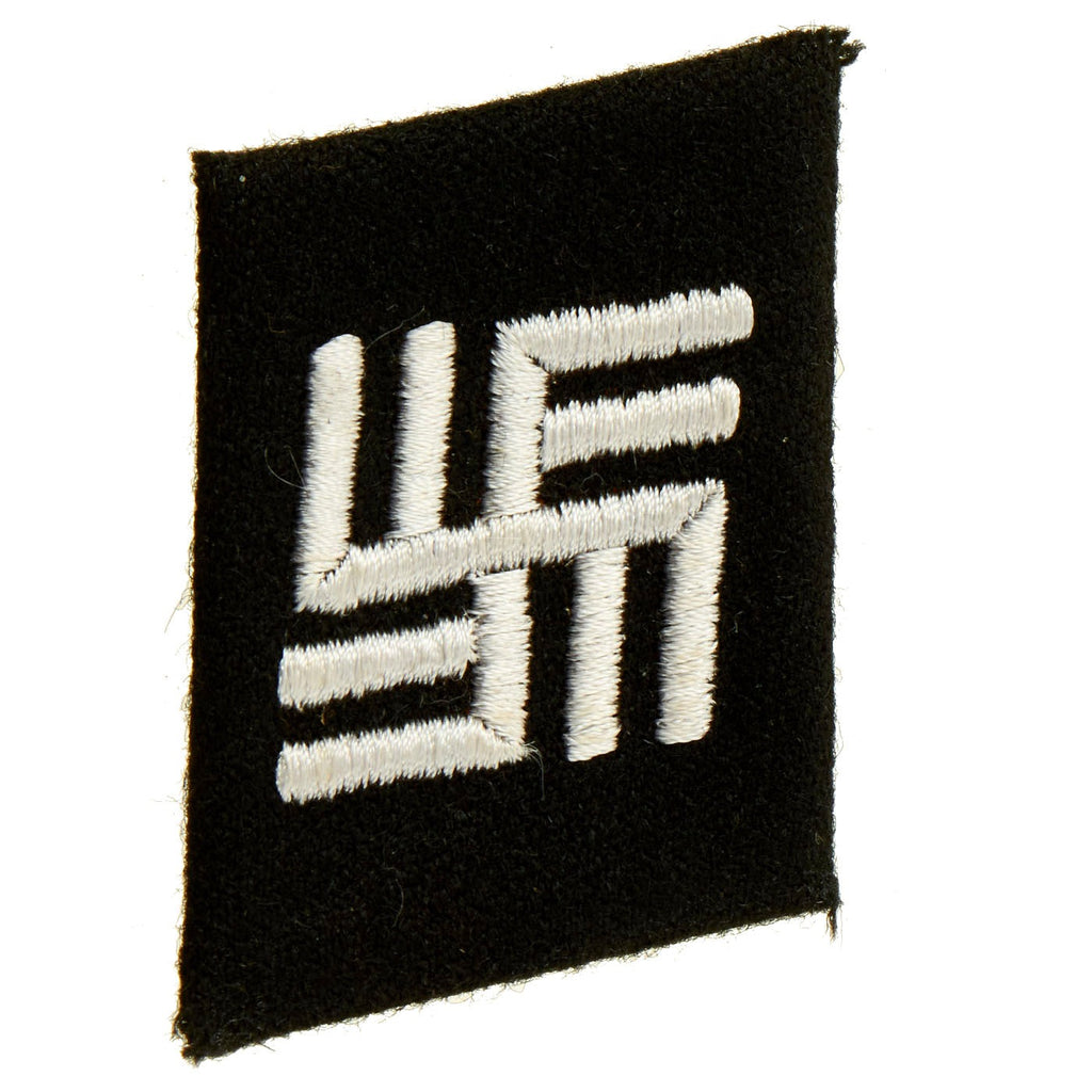 Original German WWII Waffen SS Temporary KZ-Guard Collar Tab with Provenance Original Items