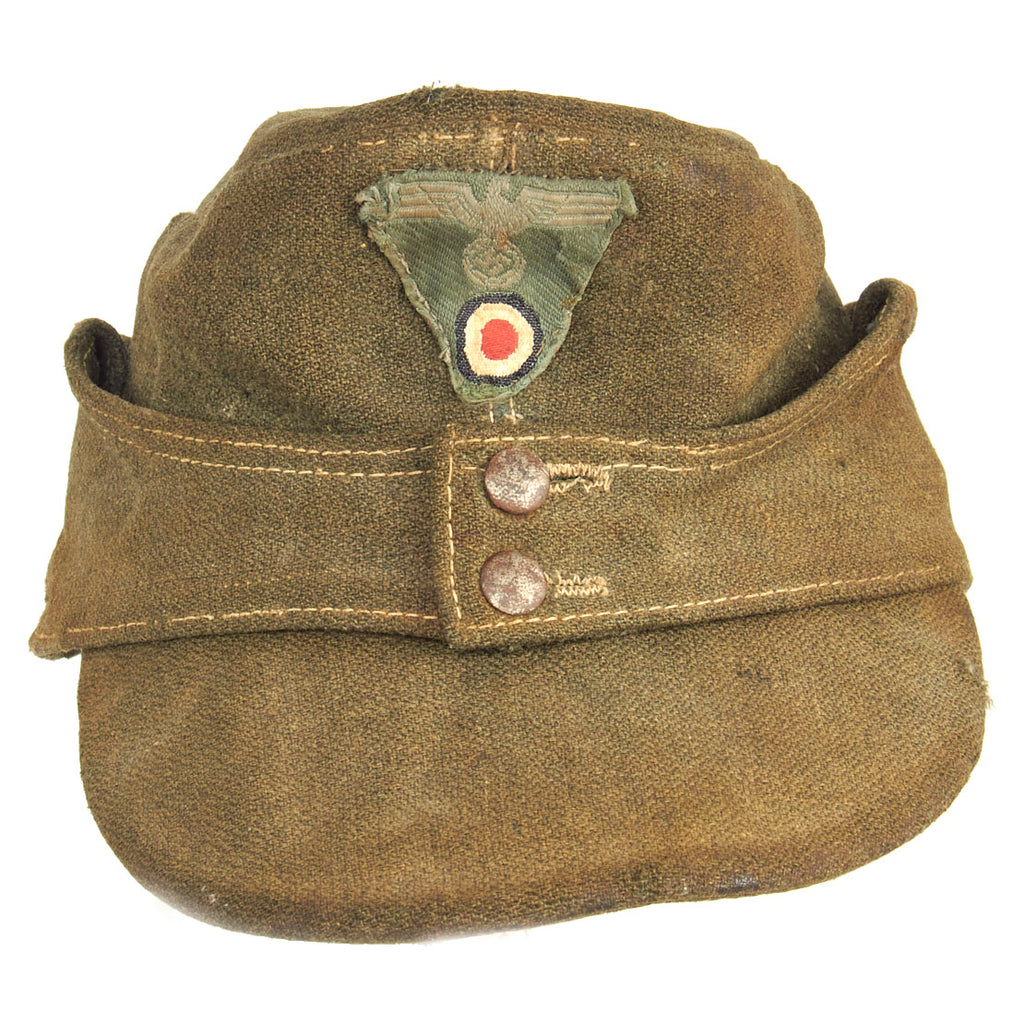 Original German WWII Service Worn 1943 dated M43 Heer Army Feldmütze Field Cap with RBNr. Markings - Size 56 Original Items