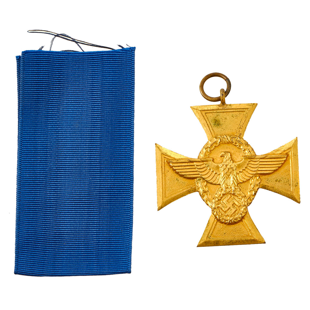 Original German WWII First Class Police Long Service Cross Award - 25 Years Service Original Items