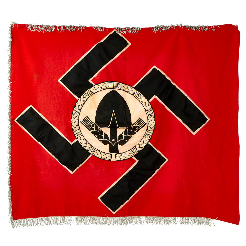 Original German WWII RAD Reich Labour Service Honor Standard Flag - 44" x 50" Original Items
