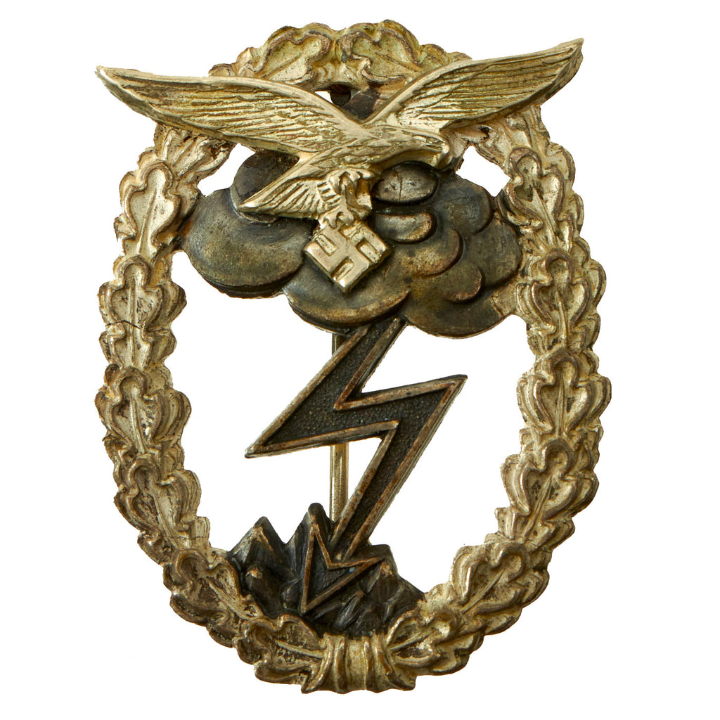 Original German WWII Luftwaffe Ground Assault Badge attributed to C.F. Juncker Berlin Original Items