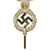 Original German WWII NSDAP National Socialist Party First Pattern Flag Pole Finial "Topper" - Plated Brass Original Items
