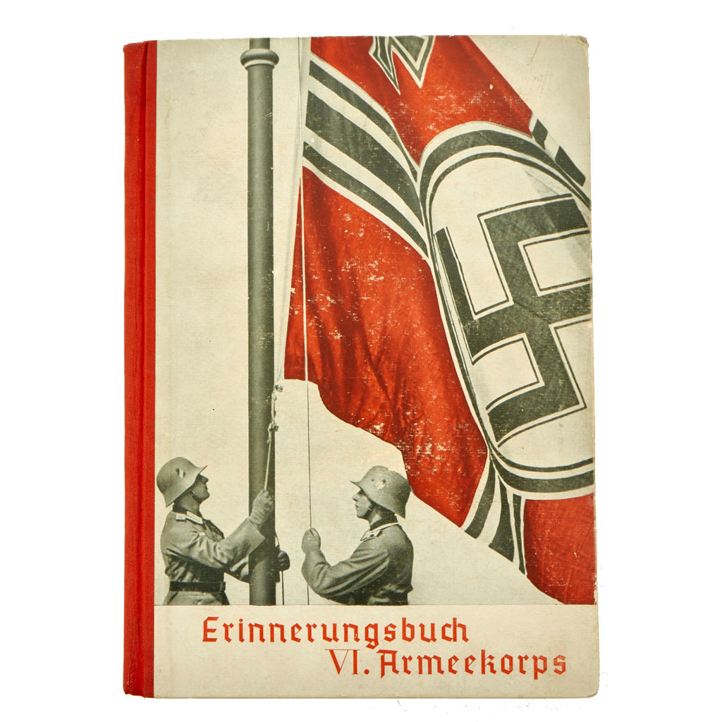 Original German WWII “Erinnerungsbuch VI. Armeekorps” Remembrance Book For the 6th Army With Personal Photos and Account of Poland / France Invasion and Adolf AH Original Items
