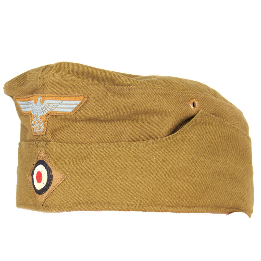Original German WWII DAK Afrikakorps EM-NCO Overseas Cap with RBNr. Markings - Size 57 Original Items