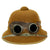 Original German WWII 2nd Model 1942 dated Afrikakorps DAK Sun Helmet with Badges by JHS With “General Purpose” Leather Dust Goggles Original Items