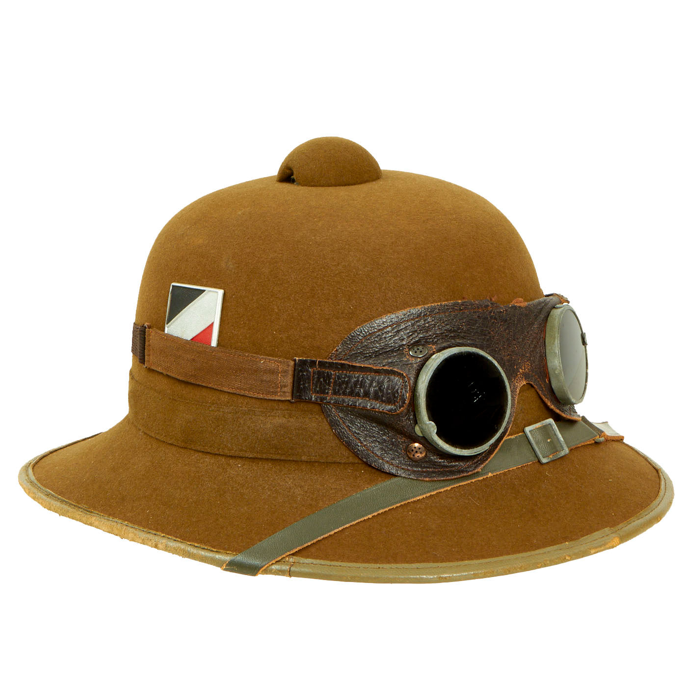 Original German WWII 2nd Model 1942 dated Afrikakorps DAK Sun Helmet w – International Military Antiques