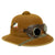 Original German WWII 2nd Model 1942 dated Afrikakorps DAK Sun Helmet with Badges by JHS With “General Purpose” Leather Dust Goggles Original Items