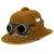 Original German WWII 2nd Model 1942 dated Afrikakorps DAK Sun Helmet with Badges by JHS With “General Purpose” Leather Dust Goggles Original Items