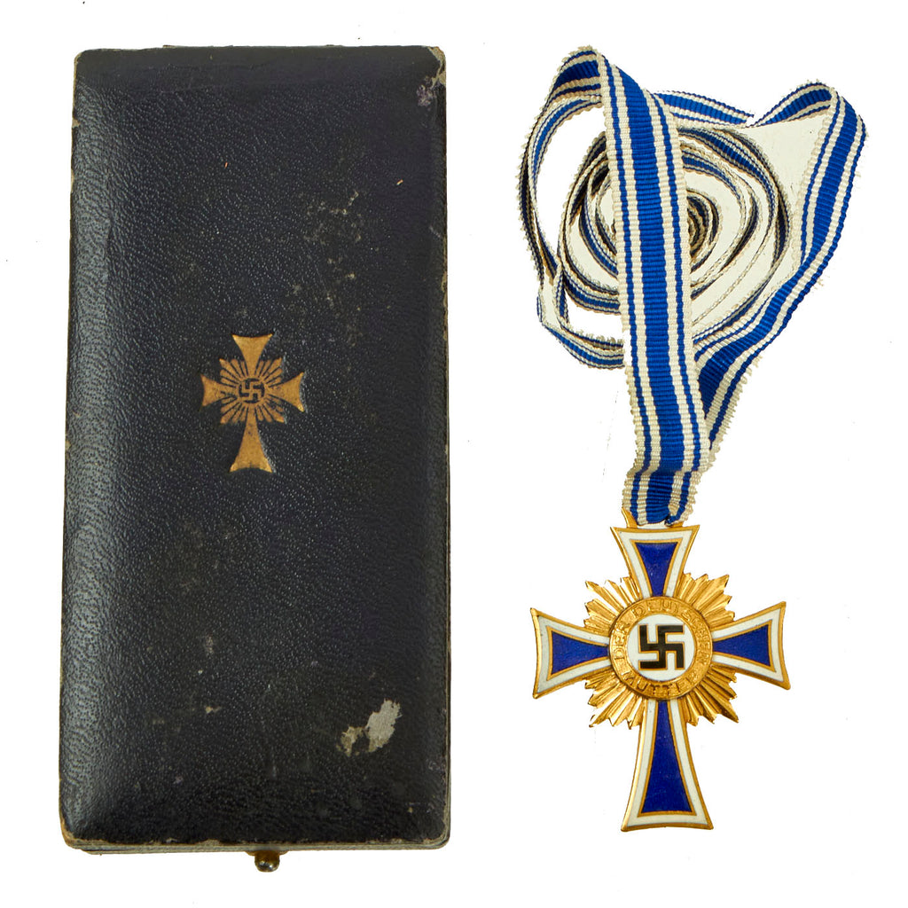 Original German WWII Cased Gold Mother’s Cross by Liefergemeinschaft Pforzheimer Innungen Original Items