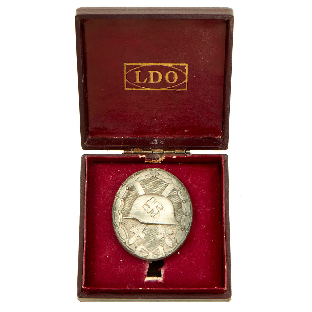Original German WWII Silver Wound Badge by the Main Mint in Vienna With LDO Case Original Items