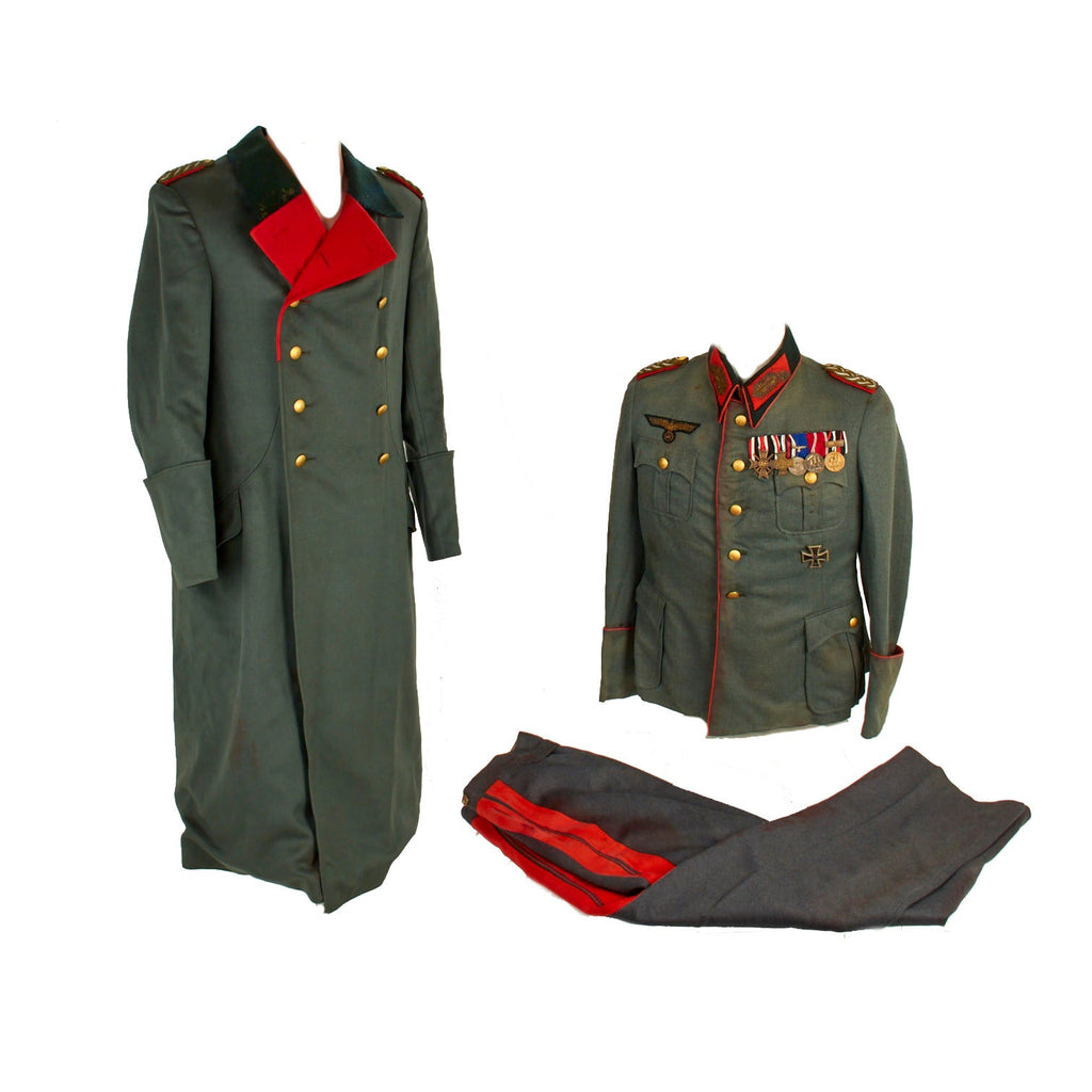 Original German WWII Named Heer Army Artillery Major General Uniform Set With Awards - Veteran of the Great War Original Items