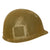 Original U.S. WWII Matched 1943 M1 McCord Fixed Bale Front Seam Helmet with Firestone Tire & Rubber Co Liner, Named To US Navy Seabee Stationed at Pearl Harbor - Complete Original Items