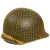 Original U.S. WWII M1 McCord Front Seam Fixed Bale Helmet with Net and 36th Infantry Division Personalized Firestone Liner Original Items