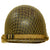 Original U.S. WWII M1 McCord Front Seam Fixed Bale Helmet with Net and 36th Infantry Division Personalized Firestone Liner Original Items
